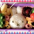 chide's cooksnap of when they made キャラ弁 ミッフィーちゃん弁当.