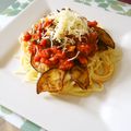 principito's cooksnap of when they made １番人気★☆揚げナスのトマトパスタ☆★.