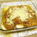 PGTips's cooksnap of when they made あまりものミートソースでポテチーズ焼き♪.