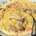 shioinu's cooksnap of when they made スライスチーズ＆牛乳で濃厚カルボナーラ★.