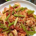 mioy's cooksnap of when they made 海老とアスパラのトマトクリームパスタ.