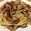 えんじぇる5's cooksnap of when they made まいたけとウインナーのアーリオオーリオ☆.