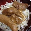 あやママ99's cooksnap of when they made 豚トロの甘辛丼☆.