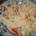 toshiebaba's cooksnap of when they made 大根とカニカマのサラダ♪.