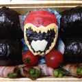 hikunmam's cooksnap of when they made キョウリュウジャーレッドキャラ弁.