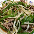 半熟王子's cooksnap of when they made 牛肉とピーマンともやしのオイスター炒め.