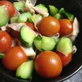 mihonakari's cooksnap of when they made キュウリとプチトマトの塩炒め.