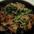 KYOKO1128's cooksnap of when they made 豚肉と春菊(菊菜)の甘辛炒め♪.