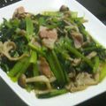 げんちゃこ's cooksnap of when they made 小松菜とベーコンのスタミナ炒め.