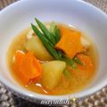 まゆディッシュ's cooksnap of when they made ＊さつま芋と竹輪の味噌汁＊.