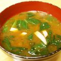 ぽりぽり拓庵's cooksnap of when they made ほうれん草とベーコンの味噌汁♪.
