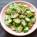 mmameco's cooksnap of when they made お弁当に♪オクラと干しエビささっと炒め.