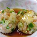 なんぴぃ★'s cooksnap of when they made レンジで料亭風✿ふわふわオクラの海老真丈.