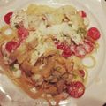 xoxo♥'s cooksnap of when they made トマトとしめじのパスタ★アンチョビ風味.