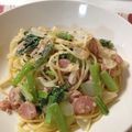 みくぱみゅ's cooksnap of when they made 小松菜クリームパスタ♪.