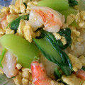 chou's cooksnap of when they made フワフワ卵のチンゲン菜の炒め物　上海風.