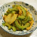 時花菜's cooksnap of when they made ゴーヤと油揚げの味噌炒め.