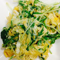 xMARILYNx's cooksnap of when they made 余った水菜！ふわふわシャキシャキ卵とじ☆.