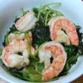 ree_happy's cooksnap of when they made 三つ葉と海老の海苔わさび醤油あえ.