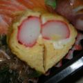 abumix's cooksnap of when they made ♪お弁当♪（キャラ弁）かにかまハート.