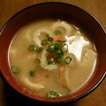 にきけん's cooksnap of when they made みそ汁にちくわ！.