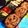 ymnmy's cooksnap of when they made キャラ弁☆ジャックオランタンおにぎり.