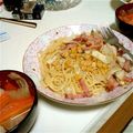 ☆やしろん☆'s cooksnap of when they made 簡単☆ｺｰﾝｸﾘｰﾑとﾍﾞｰｺﾝﾊﾟｽﾀ.