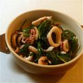kikutakuai's cooksnap of when they made ヤリイカとほうれん草のアーリオ・オーリオ.