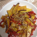 りくそーたまま's cooksnap of when they made さつま芋とピーマンのきんぴら♪.