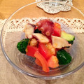 yukagure's cooksnap of when they made トマトとタコときゅうりのポン酢和え.