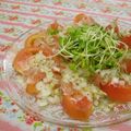 赤い電話's cooksnap of when they made ひんやり♡トマトと生ハムのサラダ.