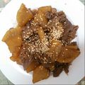 まろろん0306's cooksnap of when they made 大根と牛肉の甘辛煮.