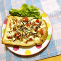 komutatata's cooksnap of when they made トマトの和風トースト　梅ワサビ風味.