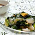 akun's cooksnap of when they made モロヘイヤとホタテ、ぜひ、わさび醤油で.