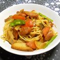 シャンプーハット's cooksnap of when they made 手軽にカレーパスタ♬.