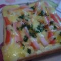 レオン犬's cooksnap of when they made カニマヨチーズ☆トースト.