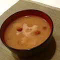 みうﾁｬﾝ's cooksnap of when they made なめことれんこんと三つ葉の味噌汁.
