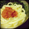 genkiti's cooksnap of when they made 明太釜玉うどん.