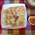 shazhi89's cooksnap of when they made ぷりっシャキ海老れんこん焼き.