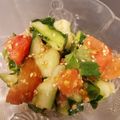 小太郎象さん's cooksnap of when they made きゅうりとトマト、大葉の和風サラダ.