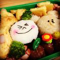 naco6969's cooksnap of when they made ♡LINEムーン＆ブラウン弁当♡.