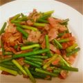 美雨★'s cooksnap of when they made お手軽！にんにくの芽のベーコン炒め.