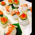 norinkoママ's cooksnap of when they made パーティにも♪いくらとサーモンの手毬寿司.