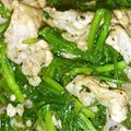 チビこび's cooksnap of when they made 豚肉と春菊(菊菜)の甘辛炒め♪.