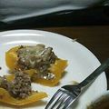 Lurutan's cooksnap of when they made 作業時間５分！パプリカのひき肉詰め.