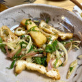 yu228's cooksnap of when they made みょうがとしそと油揚げのごま和え.