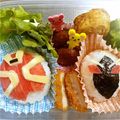 そうちゃんmaman's cooksnap of when they made 仮面ライダーウィザードの一口おにぎり.