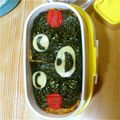 真以CHAN's cooksnap of when they made くまもん弁当w.