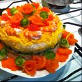 PanFuKo's cooksnap of when they made 子供も喜ぶ華やかちらし寿司ｹｰｷ★.