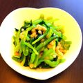 ゆーか1107's cooksnap of when they made 揚げ玉入り♬小松菜のお浸し.